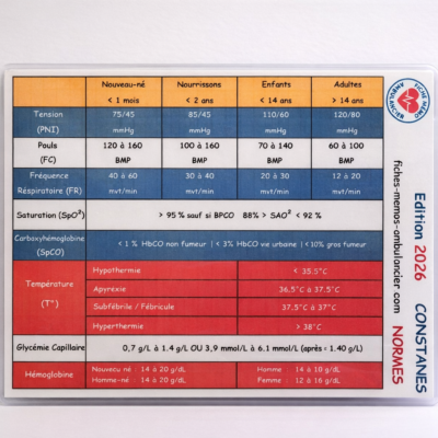 FICHE DE POCHE – CONSTANTES & TRANSMISSION DU BILAN